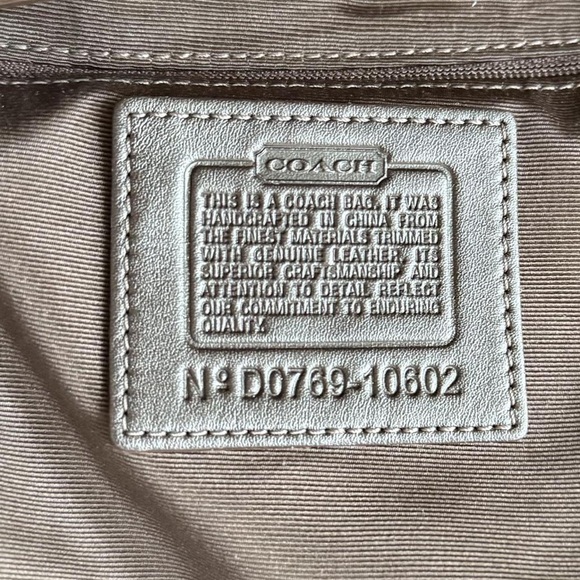 Coach Tan and Black Signature Shoulder Bag - Picture 6 of 6